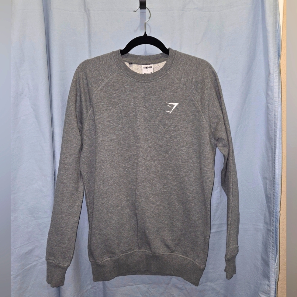 Gymshark Men's Crest Crewneck Sweatshirt in Gray - Size S